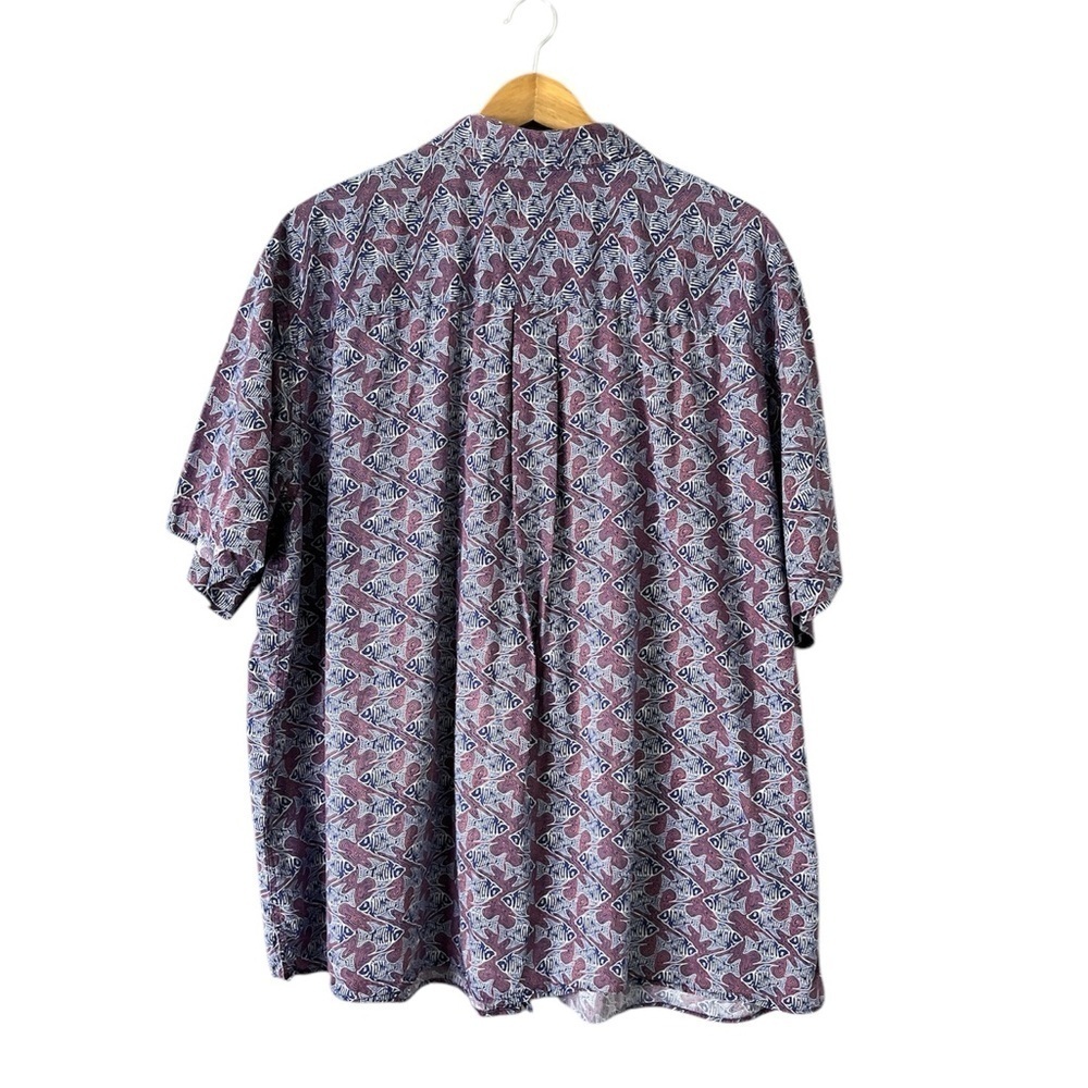 Harbor Bay Men’s 2XL Vintage Fish Button Down Short Sleeve Shirt Cotton - Picture 4 of 12